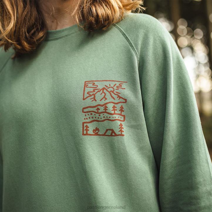 Clothing Passenger 22N8123 Nature Hemp Sweatshirt Dark Ivy Men Ivy