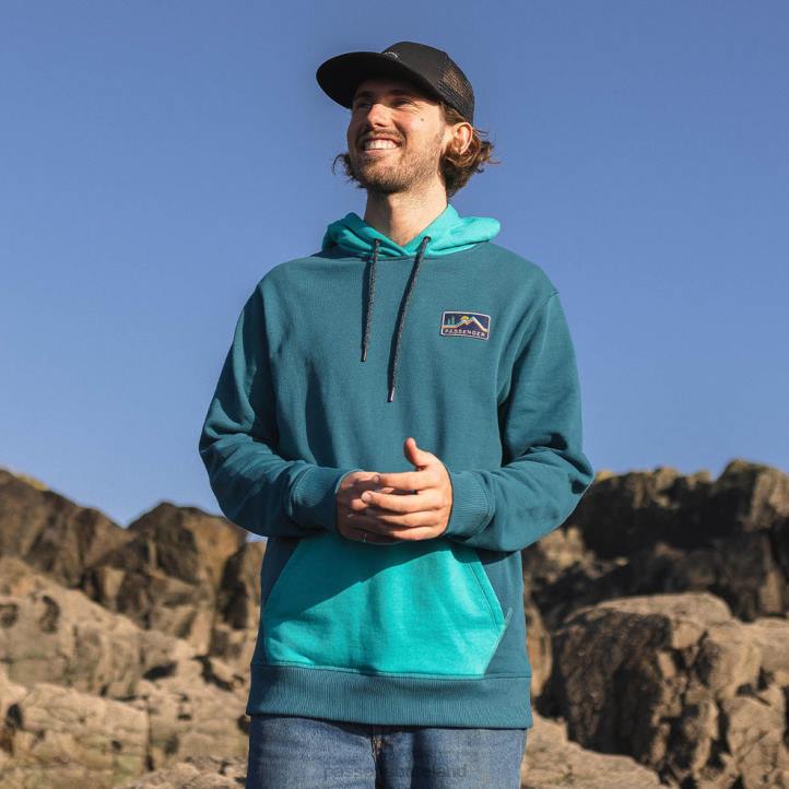 Clothing Passenger 22N8125 Alp Hoodie Blue Coral Men Blue