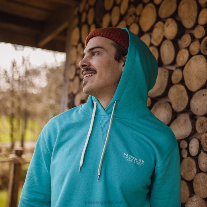 Clothing Passenger 22N8126 Gifford Recycled Hoodie Viridian Green Men Green