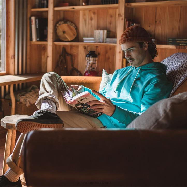 Clothing Passenger 22N8126 Gifford Recycled Hoodie Viridian Green Men Green