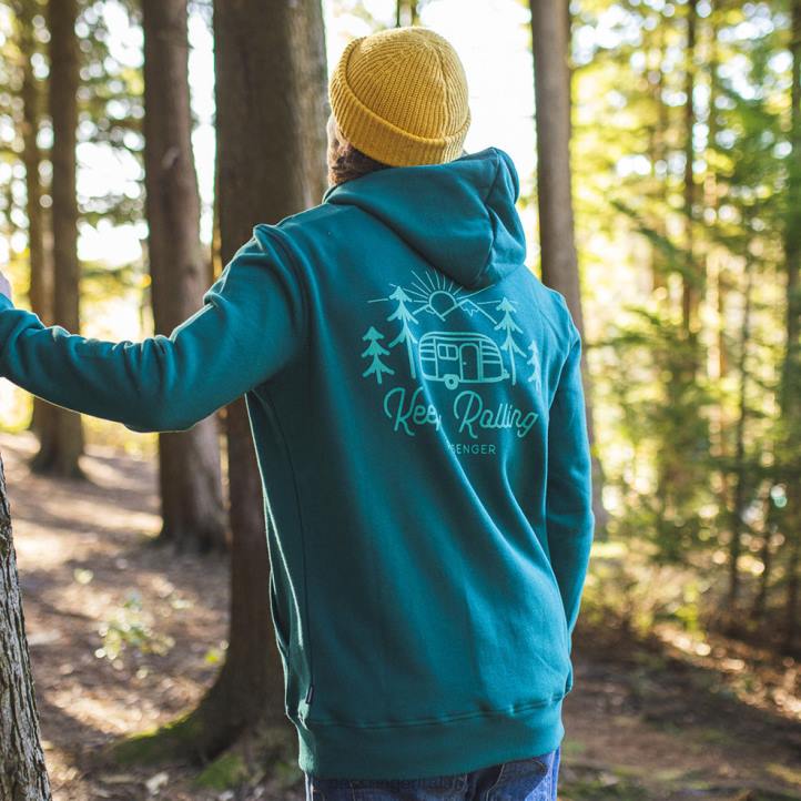 Clothing Passenger 22N8127 Keep Rolling Recycled Hoodie Storm Green Men Green