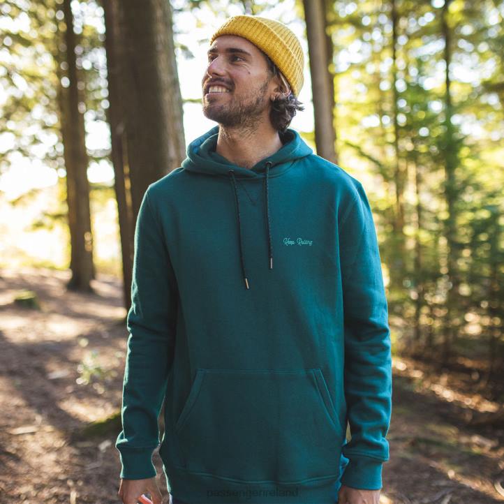 Clothing Passenger 22N8127 Keep Rolling Recycled Hoodie Storm Green Men Green