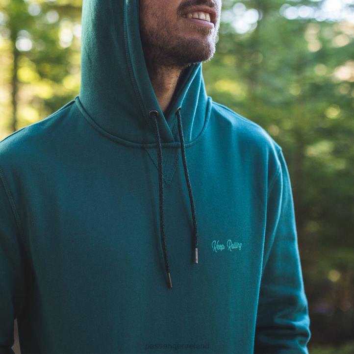 Clothing Passenger 22N8127 Keep Rolling Recycled Hoodie Storm Green Men Green