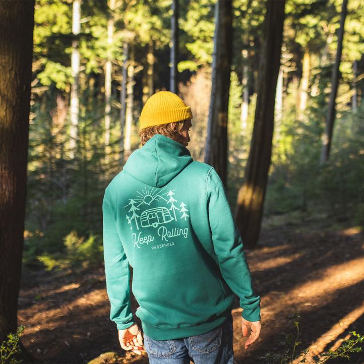 Clothing Passenger 22N8127 Keep Rolling Recycled Hoodie Storm Green Men Green