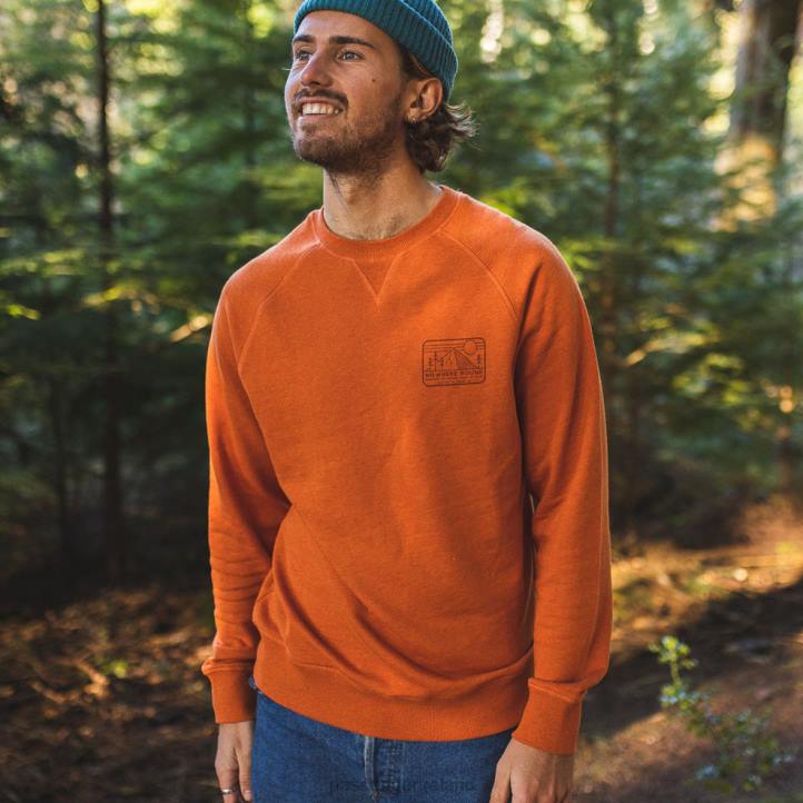 Clothing Passenger 22N8129 Nowhere Bound Recycled Sweatshirt Picante Marl Men Marl