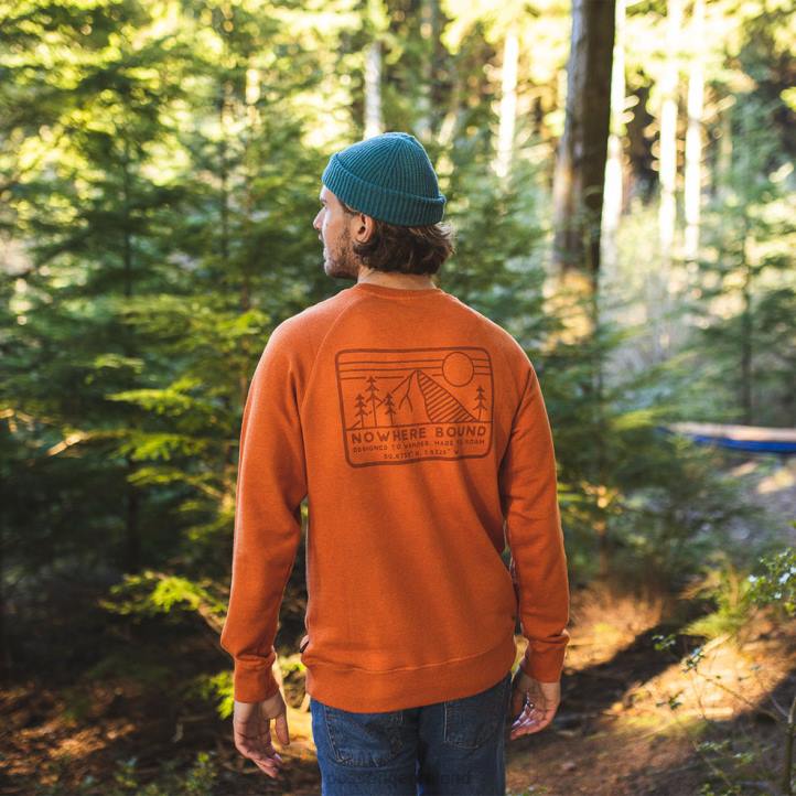 Clothing Passenger 22N8129 Nowhere Bound Recycled Sweatshirt Picante Marl Men Marl