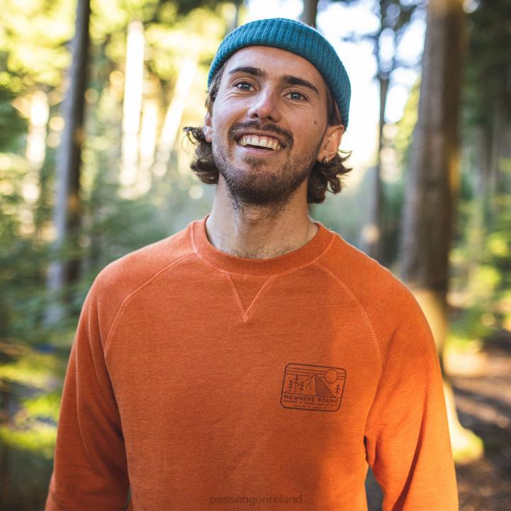 Clothing Passenger 22N8129 Nowhere Bound Recycled Sweatshirt Picante Marl Men Marl