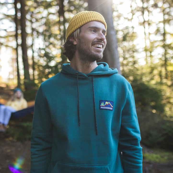 Clothing Passenger 22N8131 Paramount Recycled Hoodie Storm Green Men Green