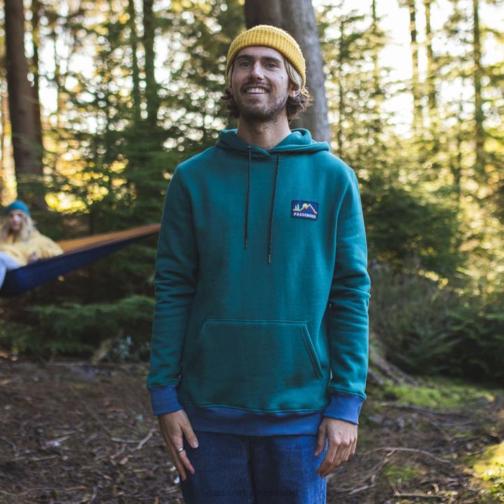Clothing Passenger 22N8131 Paramount Recycled Hoodie Storm Green Men Green