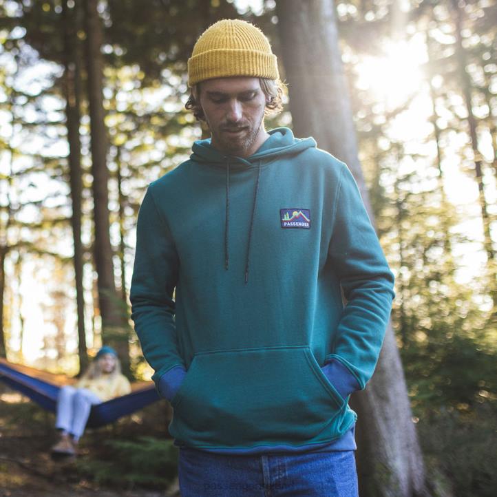 Clothing Passenger 22N8131 Paramount Recycled Hoodie Storm Green Men Green