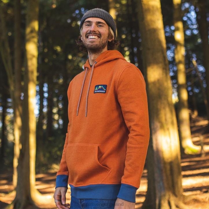 Clothing Passenger 22N8132 Paramount Recycled Hoodie Picante Marl Men Marl