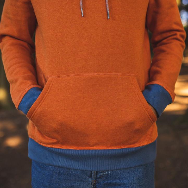 Clothing Passenger 22N8132 Paramount Recycled Hoodie Picante Marl Men Marl