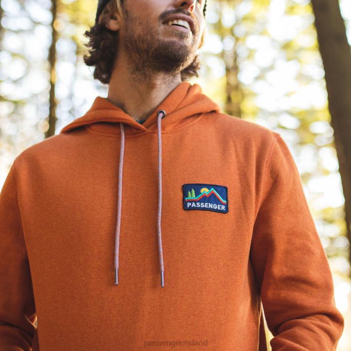 Clothing Passenger 22N8132 Paramount Recycled Hoodie Picante Marl Men Marl