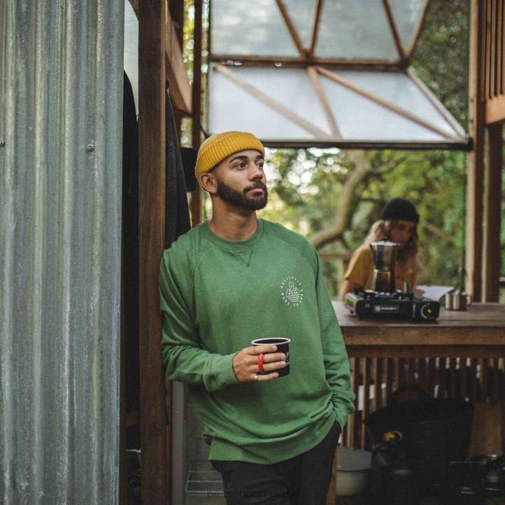 Clothing Passenger 22N8133 Escapism Hemp Sweatshirt Vineyard Green Men Green