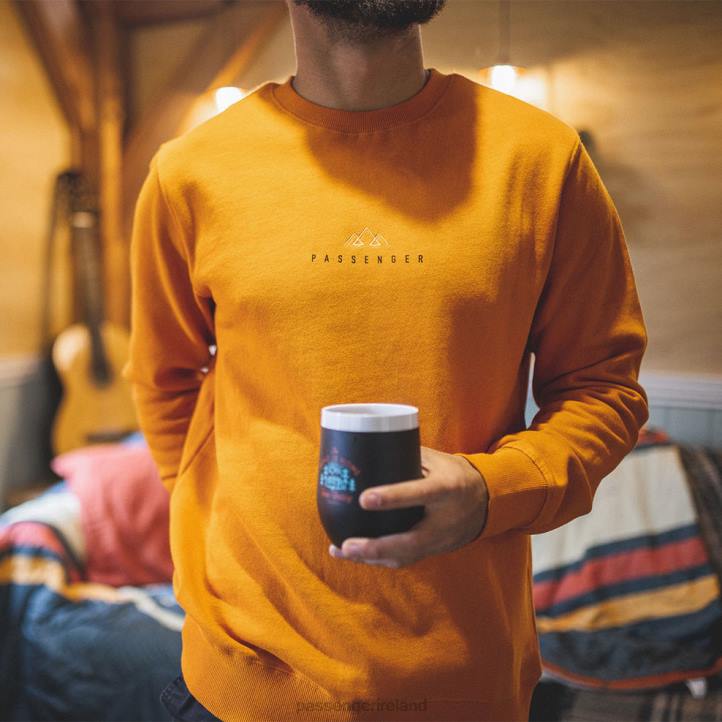 Clothing Passenger 22N8134 New Forest Recycled Sweatshirt Sunrise Orange Men Orange