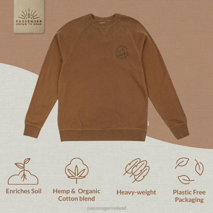 Clothing Passenger 22N8135 Glendale Hemp Sweatshirt Rubber Men Rubber