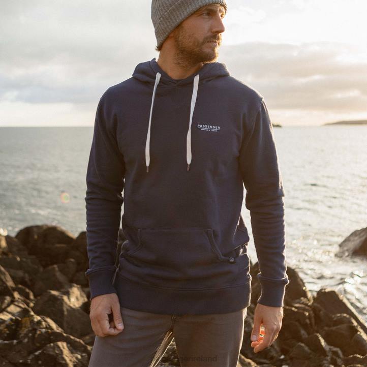 Clothing Passenger 22N8149 Gifford Recycled Hoodie Dark Denim Men Denim