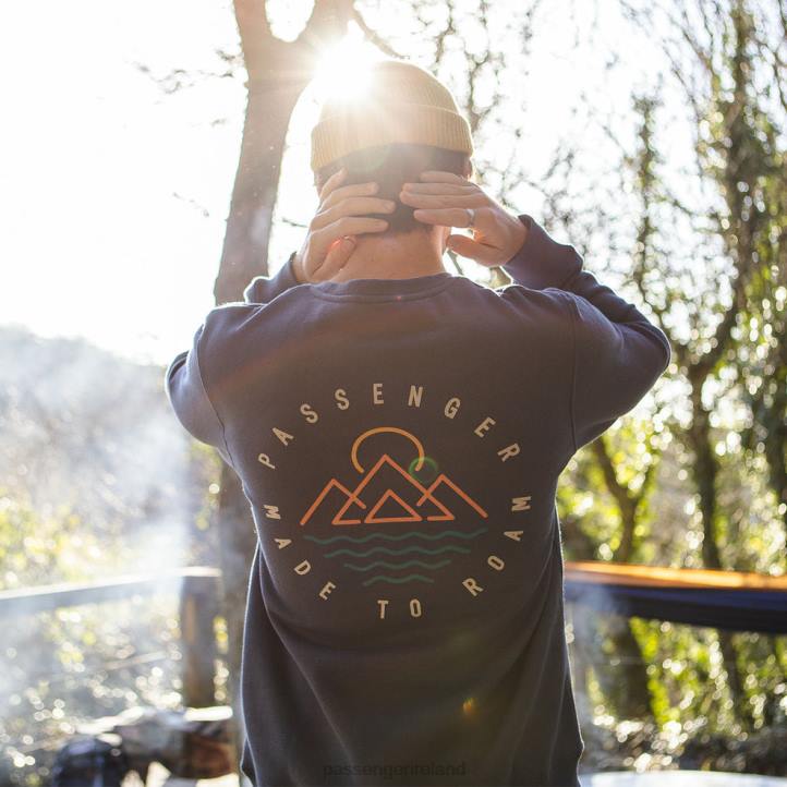 Clothing Passenger 22N8150 Escapism Recycled Sweatshirt Dark Denim Men Denim