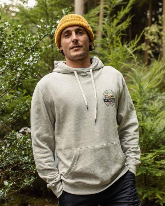 Clothing Passenger 22N881 Odyssey Recycled Cotton Hoodie Grey Marl Men Grey