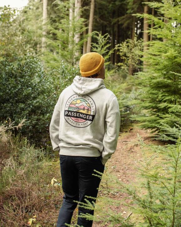 Clothing Passenger 22N881 Odyssey Recycled Cotton Hoodie Grey Marl Men Grey