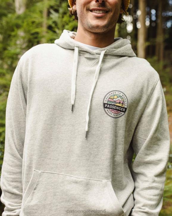 Clothing Passenger 22N881 Odyssey Recycled Cotton Hoodie Grey Marl Men Grey