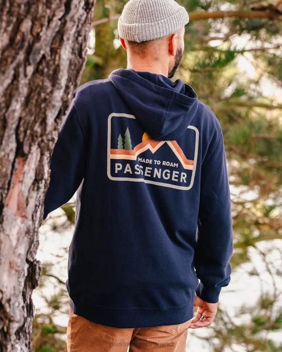 Clothing Passenger 22N887 Made To Roam Recycled Cotton Hoodie Deep Navy Men Navy