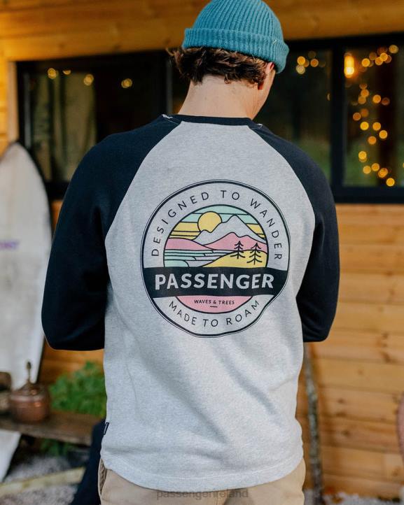 Clothing Passenger 22N890 Odyssey Recycled Cotton Sweatshirt Grey Marl Men Grey