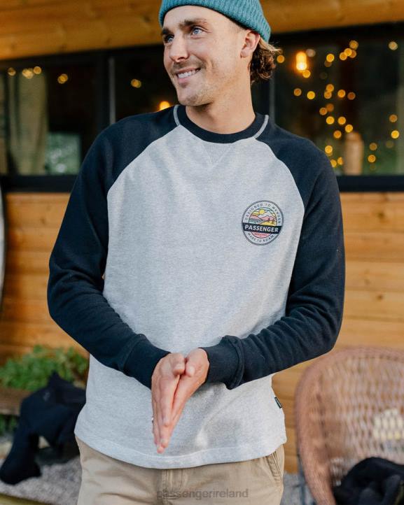Clothing Passenger 22N890 Odyssey Recycled Cotton Sweatshirt Grey Marl Men Grey