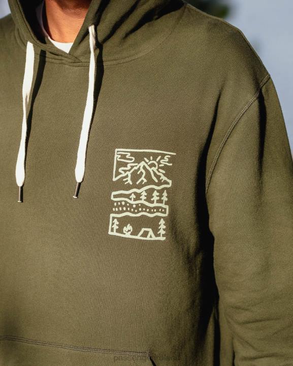 Clothing Passenger 22N891 Nature Recycled Cotton Hoodie Fir Tree Men Tree