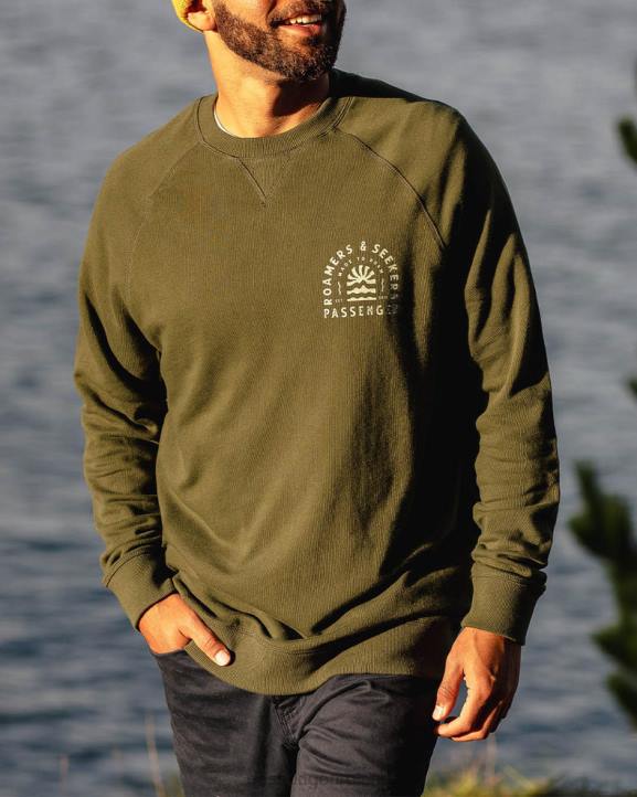 Clothing Passenger 22N893 Evenfall Recycled Cotton Sweatshirt Fir Tree Men Tree