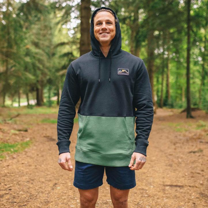 Clothing Passenger 22N894 Paramount Recycled Cotton Hoodie Black Men Black