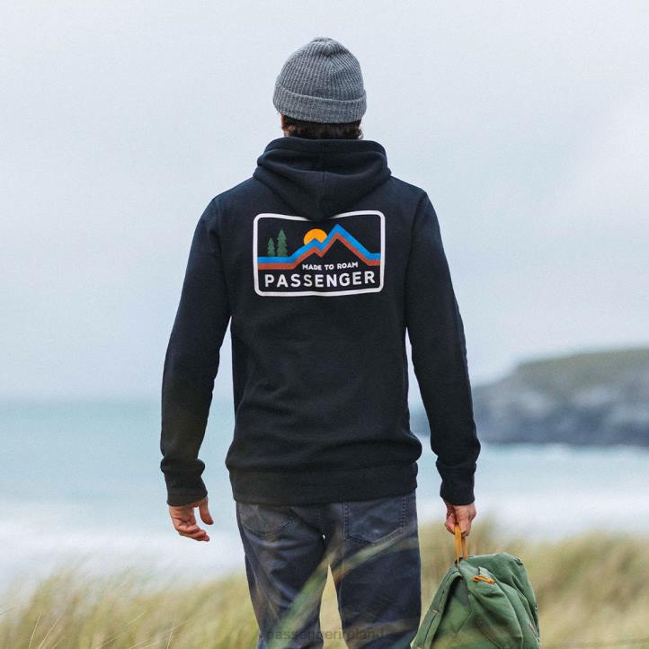 Clothing Passenger 22N896 Made To Roam Recycled Hoodie Faded Black Men Black