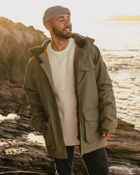 Clothing Passenger 22N8152 Baltic Recycled Jacket Dusty Olive Men Olive