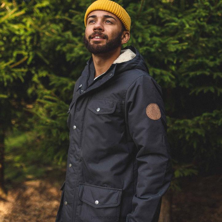 Clothing Passenger 22N8158 Baltic Recycled Jacket Faded Black Men Black