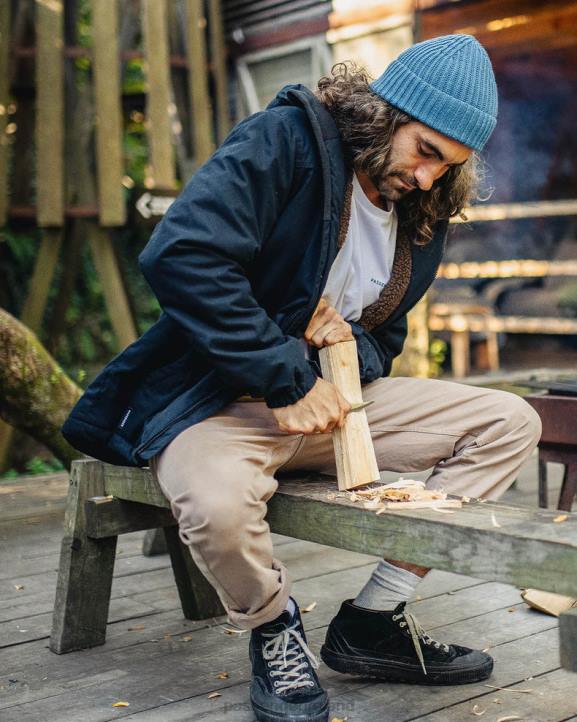 Clothing Passenger 22N8159 Discover Recycled Sherpa Lined Jacket Black Men Black