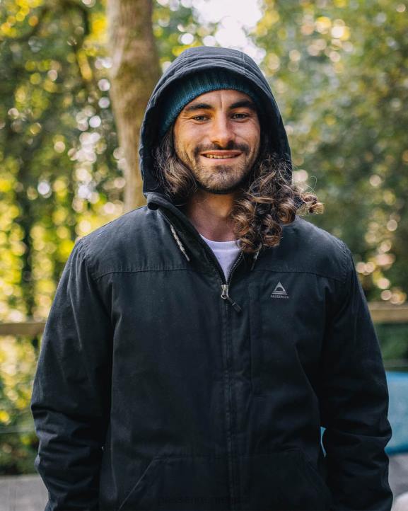 Clothing Passenger 22N8159 Discover Recycled Sherpa Lined Jacket Black Men Black