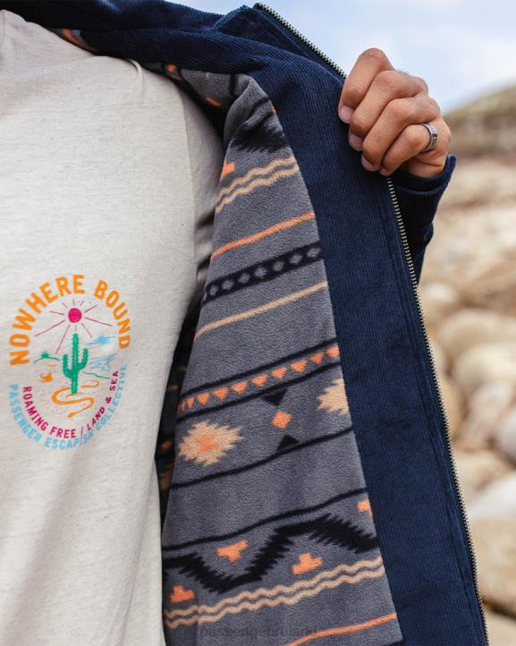 Clothing Passenger 22N8172 Alder Cord Jacket Deep Navy Men Navy