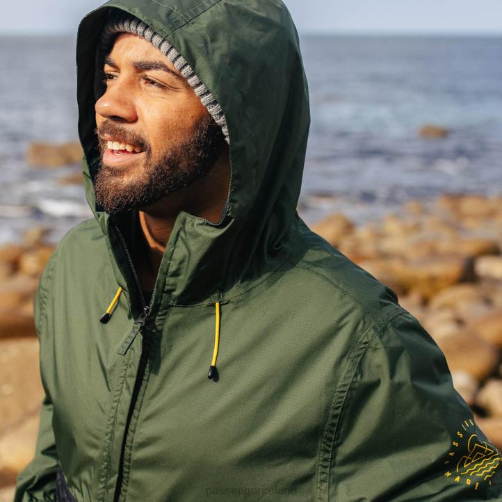 Clothing Passenger 22N8174 Azure Recycled Waterproof 1/2 Zip Jacket Fir Tree Men Tree