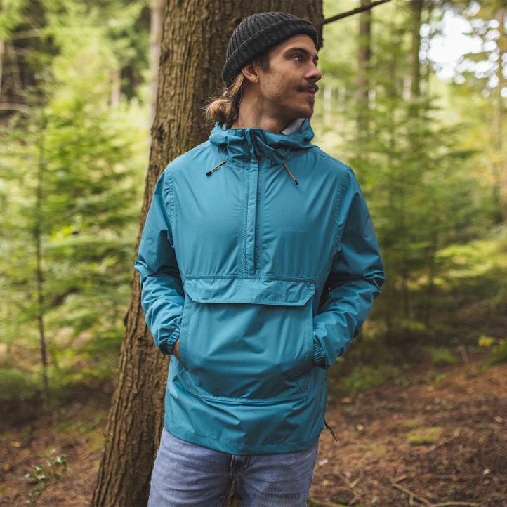 Clothing Passenger 22N8175 Azure Recycled Waterproof 1/2 Zip Jacket Larkspur Blue Men Blue