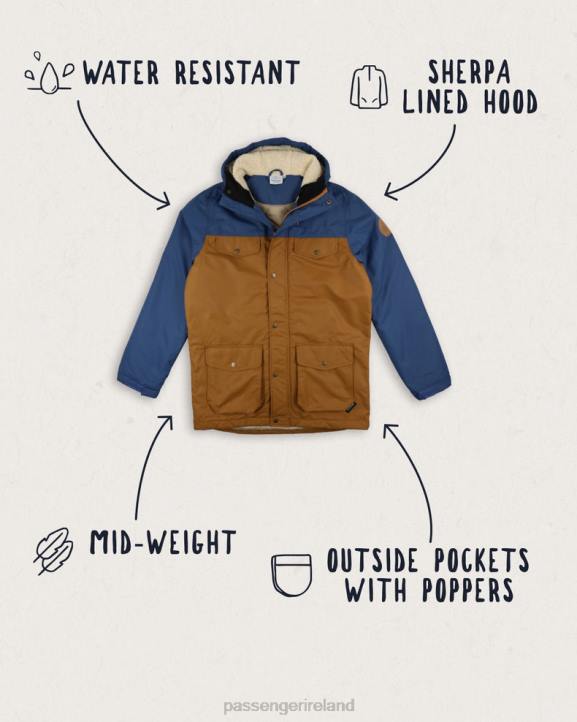 Clothing Passenger 22N8182 Baltic Recycled Jacket Ensign Blue/Rubber Men Blue