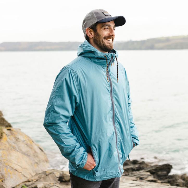 Clothing Passenger 22N8186 Umnak Recycled Anorak Larkspur Blue Men Blue