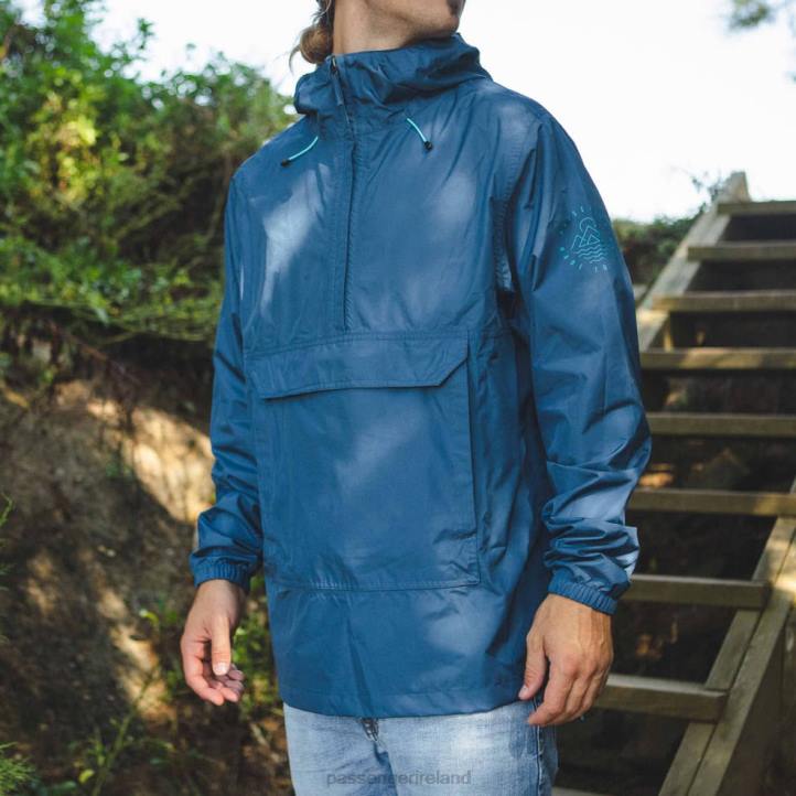 Clothing Passenger 22N8188 Azure Recycled Waterproof 1/2 Zip Jacket Ensign Blue Men Blue