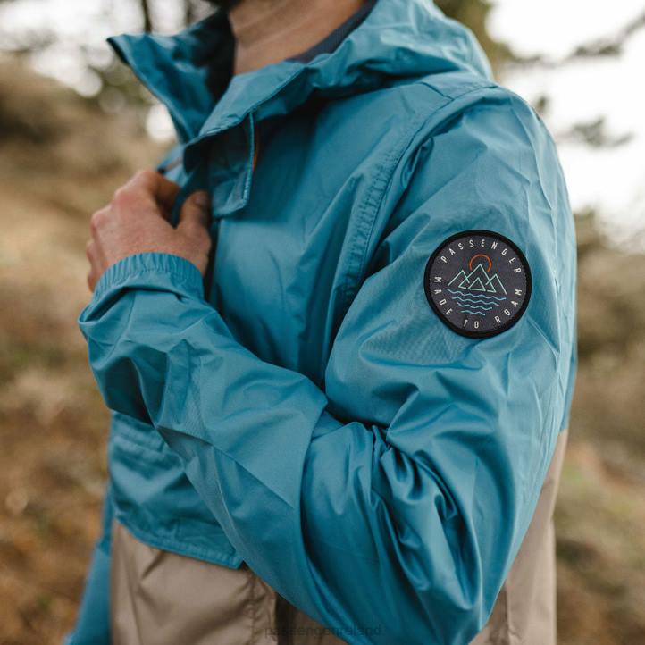 Clothing Passenger 22N8190 Aleutia Recycled 1/4 Zip Anorak Larkspur Blue Men Blue