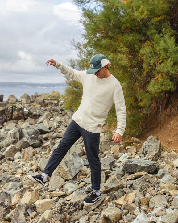 Clothing Passenger 22N8196 Swell Knitted Jumper Off White Men White