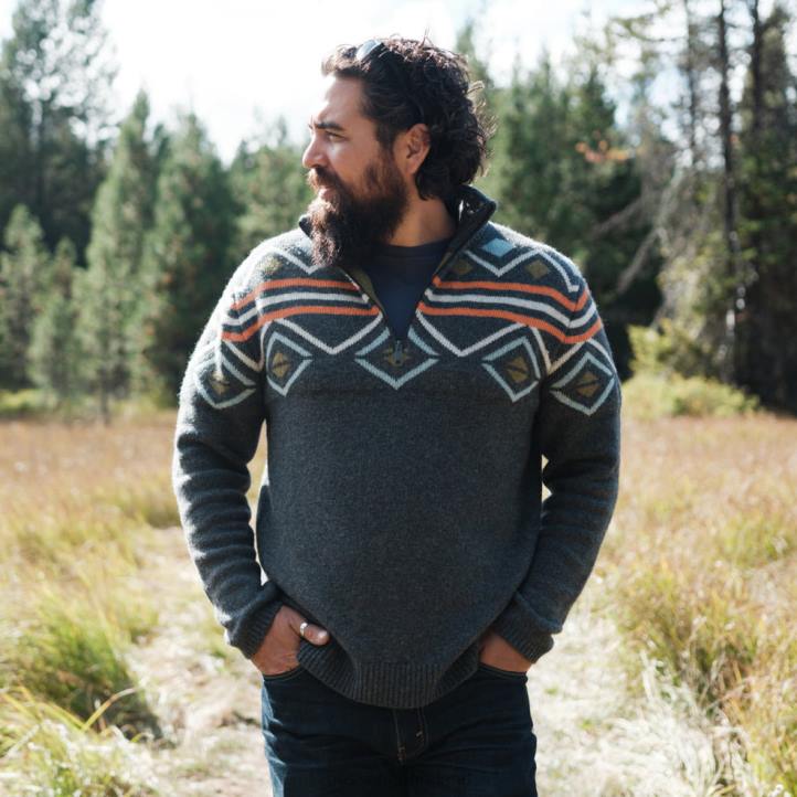 Clothing Passenger 22N8199 Ember Knitted Jumper Faded Black Men Black