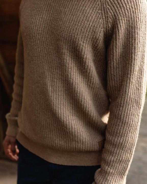 Clothing Passenger 22N8201 Offshore Recycled Knitted Jumper Sand Men Sand