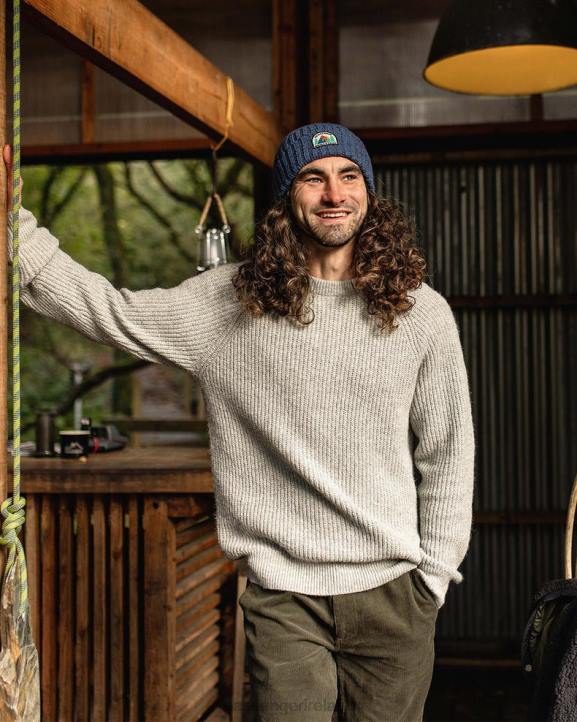 Clothing Passenger 22N8202 Offshore Recycled Knitted Jumper Grey Marl Men Grey