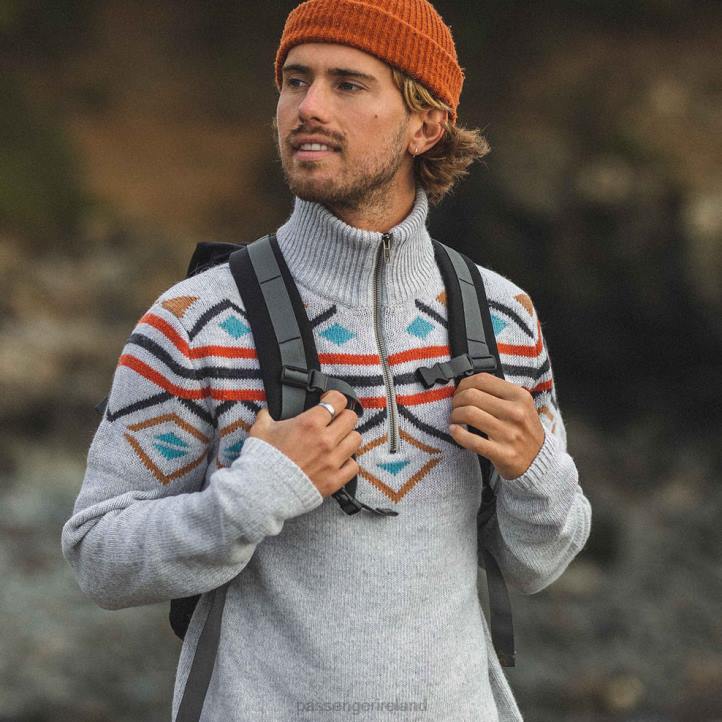 Clothing Passenger 22N8203 Ember Knitted Jumper Birch Men Birch