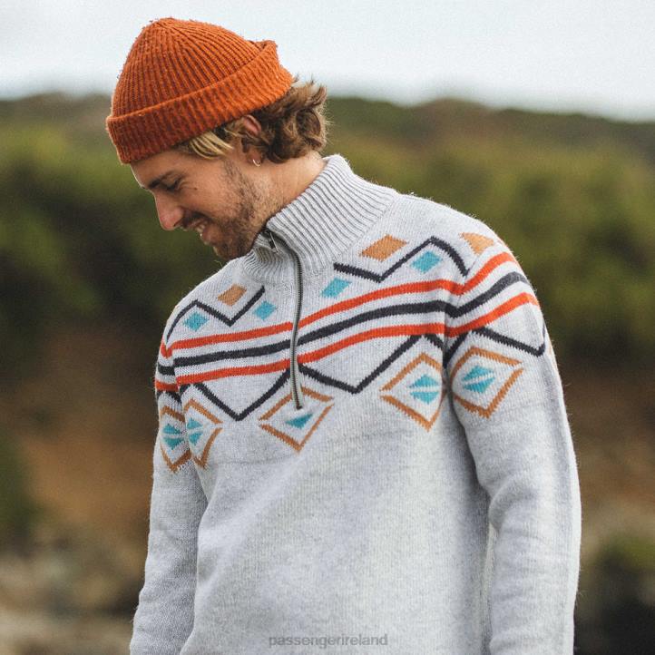 Clothing Passenger 22N8203 Ember Knitted Jumper Birch Men Birch