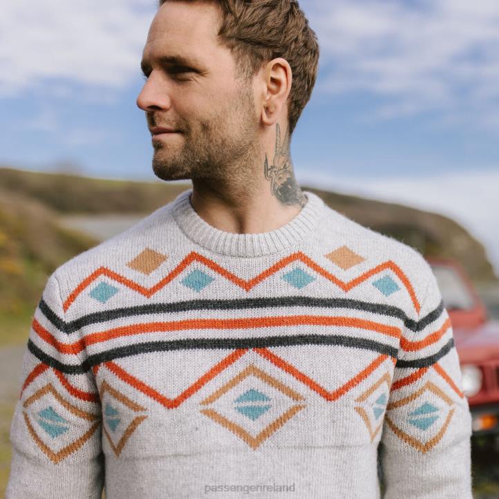 Clothing Passenger 22N8204 Fireside Knitted Jumper Birch Men Birch
